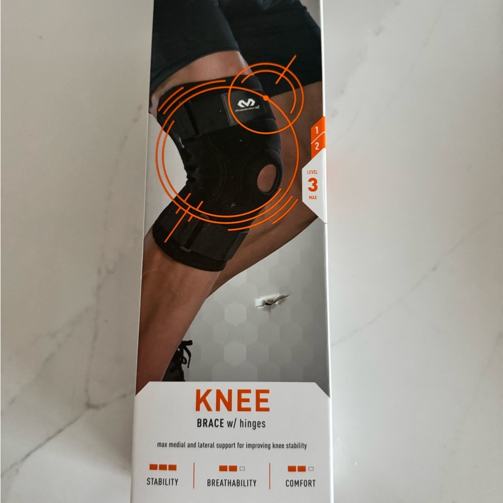 Black Knee Brace with Hinges